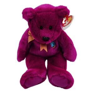 1999 Millennium Magenta TY Original Beanie Buddie Deadstock Retired Stuffie Cute